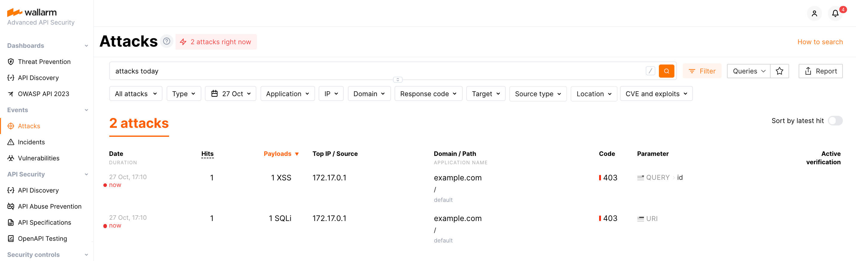 Attacks in the interface