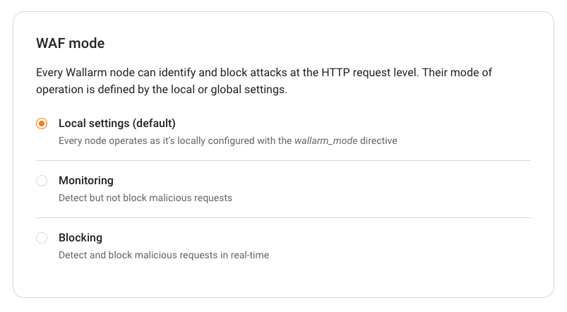 The general settings tab